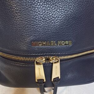 Michael Kors Navy Blue Leather Backpack